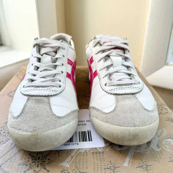 Onitsuka Tiger Mexico 66 ASICS Sneaker Shoes in White Pink Womens 8 - Picture 5 of 10